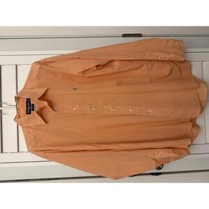 Ralph Lauren Blake long sleeve button down shirt orange and white checkered sz L